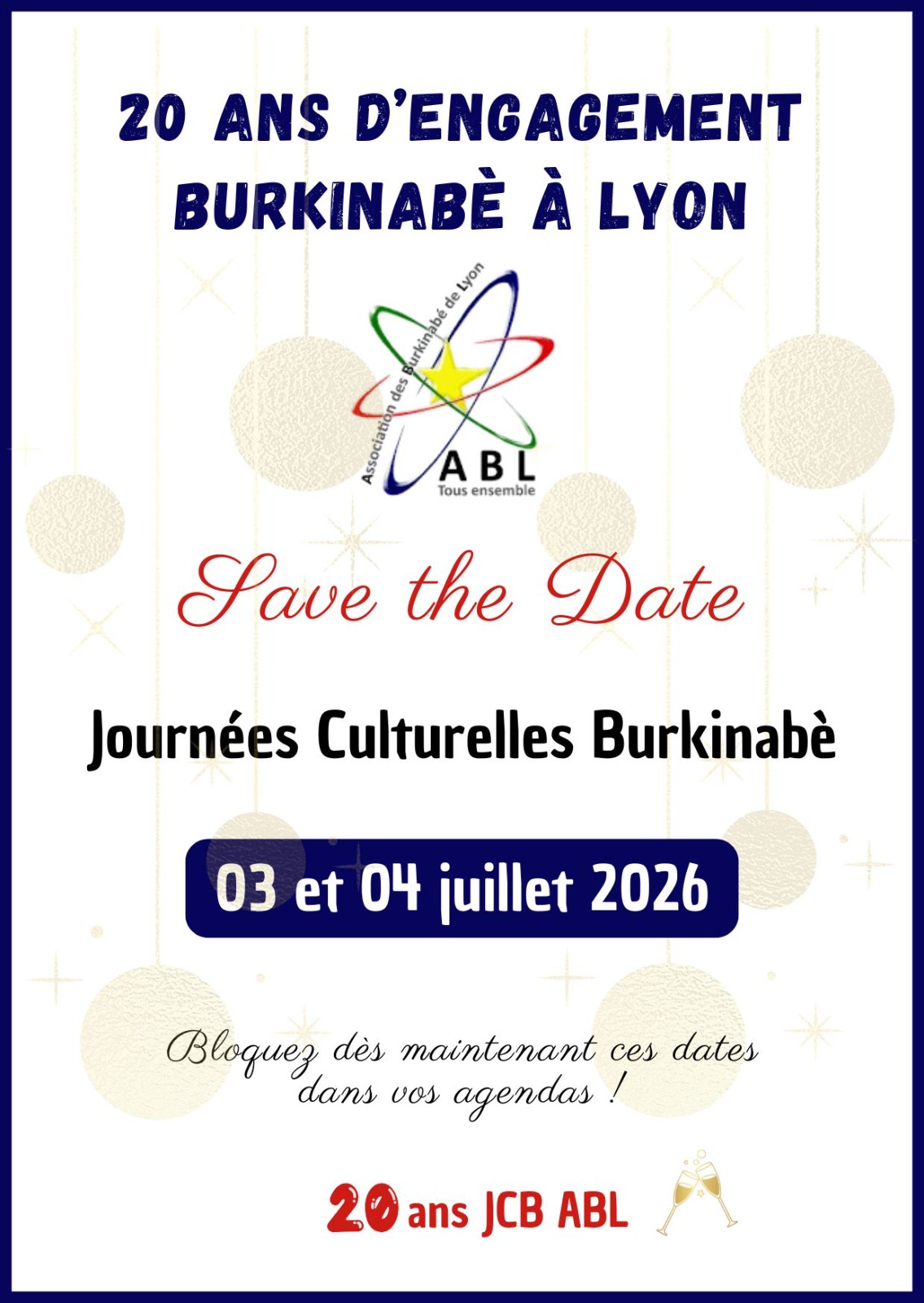 Affiche Journées Culturelles Burkinabè 2026